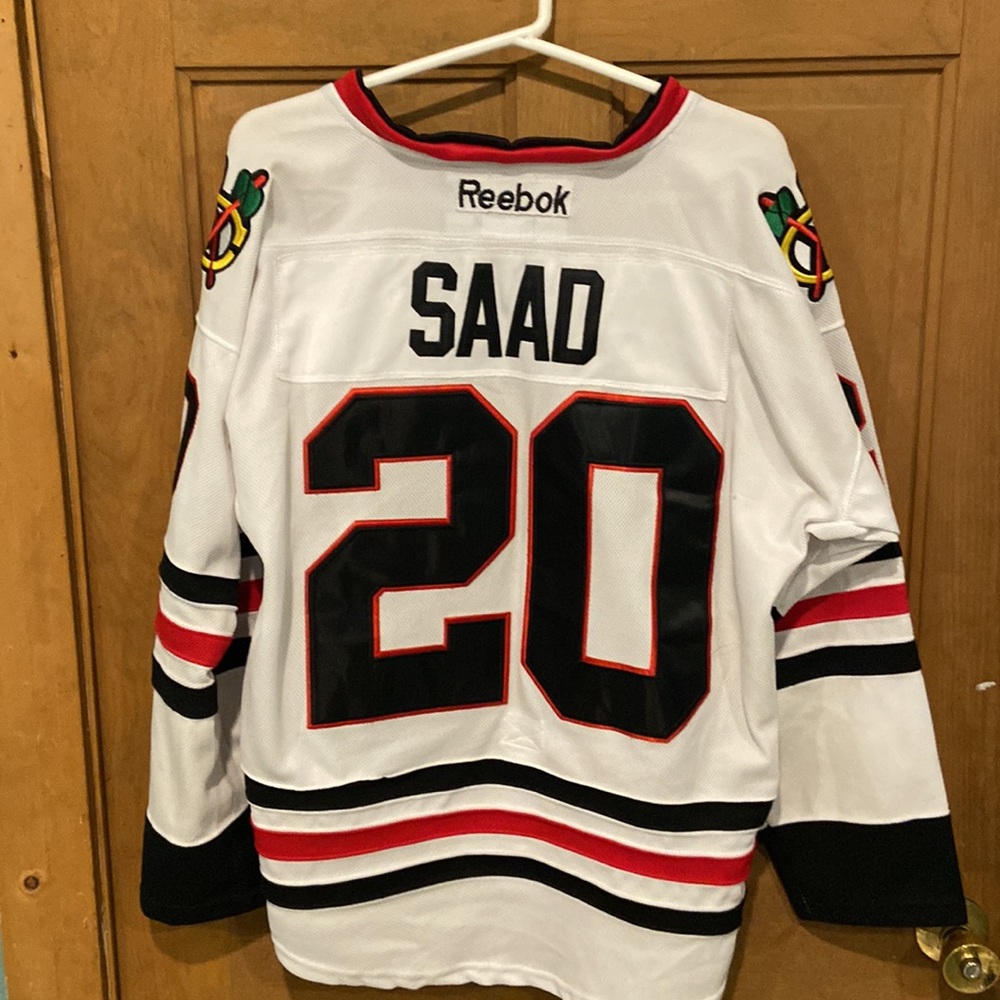 Chicago Blackhawks Brandon Saad Reebok Visitor White Stanley Cup Champions Patch